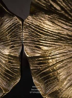 若奈 金色银杏叶手工“文人财”书立书夹书靠书房收纳整理