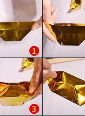 加厚元宝半成品切角4000个金纸银纸五彩印字厂家直销包邮折纸