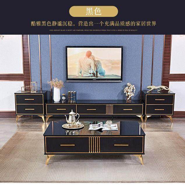 北欧后现代轻奢茶几电视柜组合套装现代简约客厅钢化玻烤漆地柜,淘宝优惠券,粉丝福利购,淘宝优惠卷