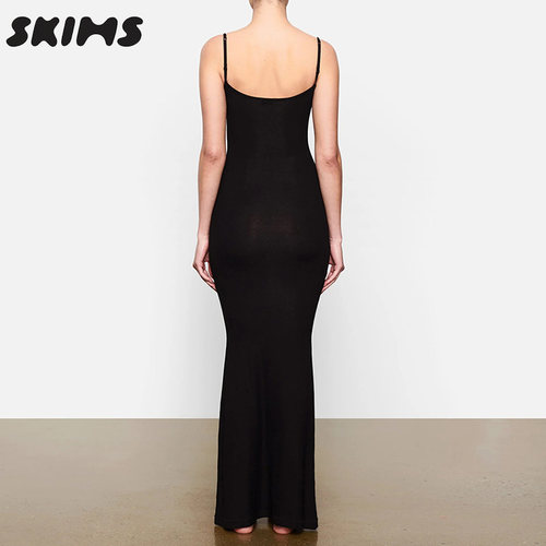 SKIMS HIRE SOFT LOUNGE吊带连衣裙宋妍霏周洁琼莫代尔包臀长裙女 - 图1