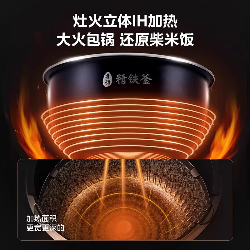 美的低糖电饭煲3L家用智能预约IH大火力多功能不粘锅电饭锅MD0 - 图1