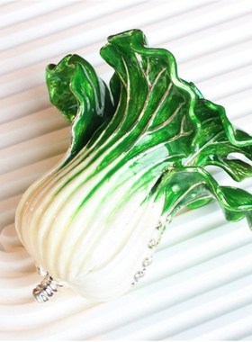 珐琅彩工艺品百财白菜摆件创意家居橱窗如意装饰品会销礼品