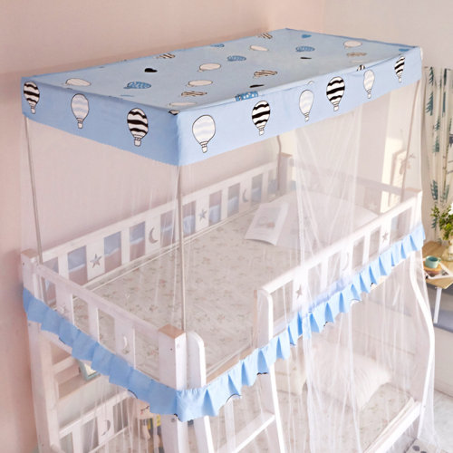 子母床蚊帐上下铺一体1.5m双层床1.2梯形高低儿童床伸缩支架家用 - 图1