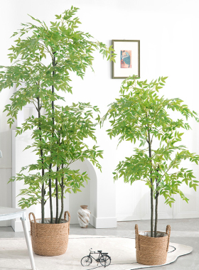 南天竹仿真假绿植仿生盆景室内大型仿真绿植客厅盆景