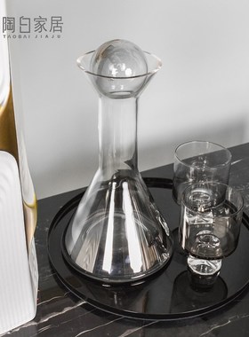 现代奢华样板间飘窗桌面酒具托盘装饰画客厅茶几软装饰品装