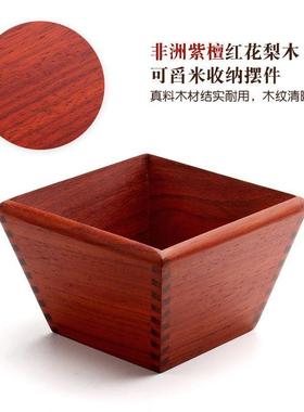 红木实木日进斗金米斗红花