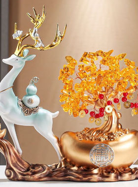 招财沙漏流沙摆件客厅电视柜高档酒柜玄关装饰品乔迁新居礼品礼物