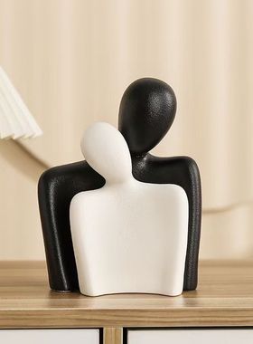 北欧风情侣书桌树脂摆件家居创意卧室客厅玄关酒柜电视装饰品