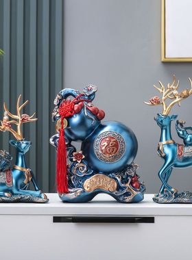 创意鹿客厅摆件装饰品电视柜酒柜玄关家居工艺品高档轻奢饰品摆件