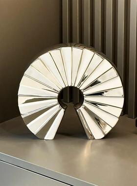 创意轻奢高级感扇形摆件样