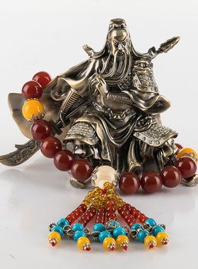 关公武财神关羽关二爷车载上汽车摆件合金里内用中控台装饰品男土