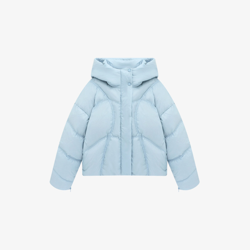 Basic House/百家好26立领短款鸭绒羽绒服女冬季新款百搭保暖外套,淘宝优惠券,粉丝福利购,淘宝优惠卷