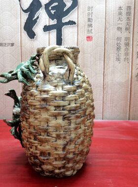 陶瓷招财螃蟹箩子四方来财摆件开业礼品公司店铺客厅玄关门厅摆设
