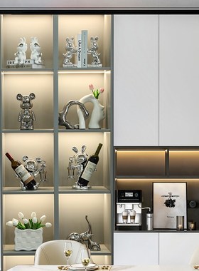 轻奢高档客厅装饰品摆件家居电视B酒柜红酒架套装饰X高端大气上档