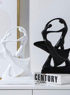 轻奢高档艺术摆件简约现代玄关客厅酒柜电视柜装饰品新婚结婚礼物