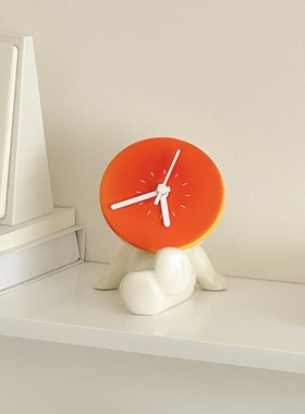 进门玄关入户时钟摆件公仔客厅桌面装饰品轻奢高级感家居饰品礼物