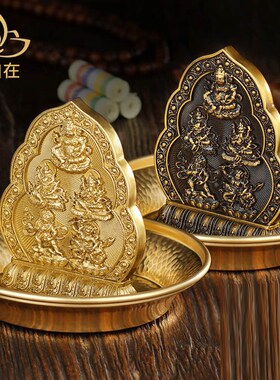 民族风摆件水财申五姓铜制家居用品精美饰品水碗玄关Y客厅桌面摆
