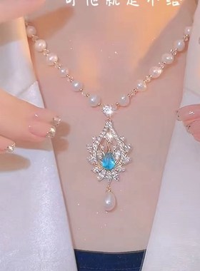 珍珠毛衣链长款2022年新款潮高档时尚女秋冬季挂件配饰项链装饰品