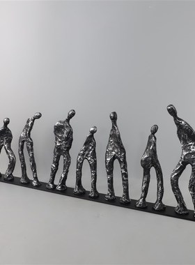 现代简约创意七人组人物雕塑摆件卧室G客厅样板房电视柜家居装饰