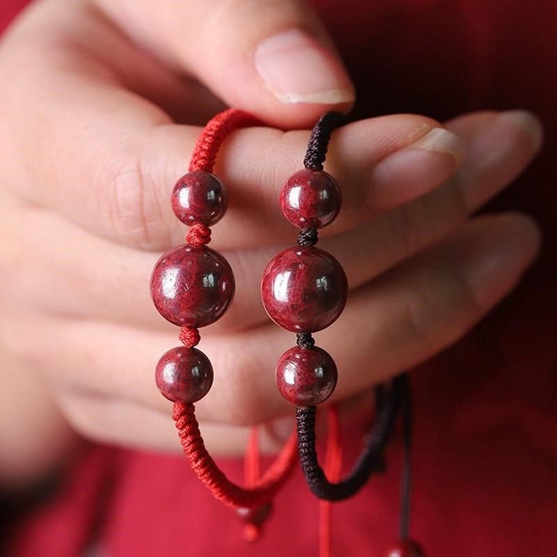 原石定制款天然原矿朱砂晶体砂原石红绳手链手工编织手绳本命年,淘宝优惠券,粉丝福利购,淘宝优惠卷