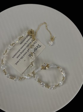 十里间【挪威小姐】甜美少女亮晶晶淡水珍珠清透项链锁骨链