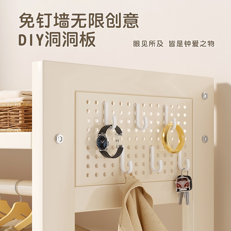 挂衣架落地卧室移动置物收纳晾衣架房间室内多功能简易衣帽架衣柜 - 图3