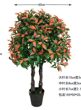 仿真红叶绿植红楠木石楠园林工程造景装饰品厂家直售