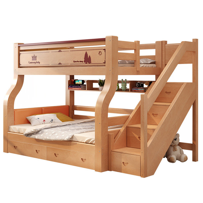 橡胶木上下床全实木上下铺木床层子母床两层儿童床高低床,淘宝优惠券,粉丝福利购,淘宝优惠卷