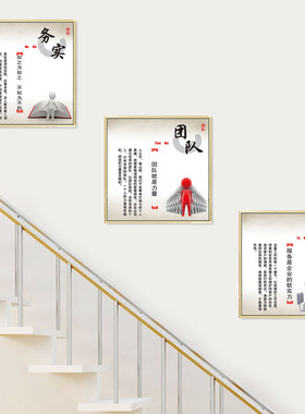 公司楼梯间装饰画现代企业文化励志挂画办公室背景墙壁画过道