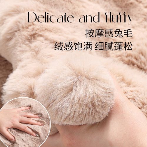 卧室床边毯2024新款高级感客厅沙发茶几地垫长条毛绒房间床尾地毯 - 图0