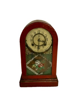 老式挂钟旧钟表马头钟座钟民俗老物件收藏影视道具复古装饰摆件