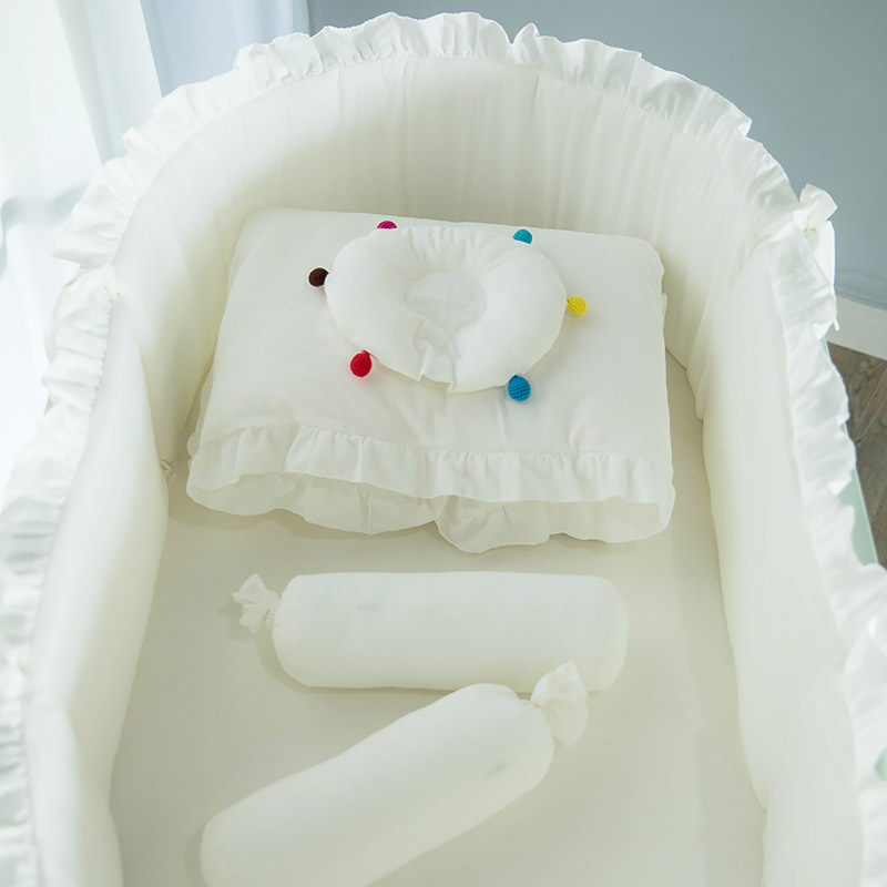 婴儿床防撞床围夏宝宝纯棉椭圆床品全棉透气套件四季款可拆洗定制,淘宝优惠券,粉丝福利购,淘宝优惠卷