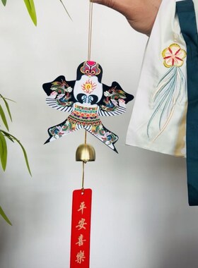 潍坊传统非遗迷你纸鸢风铃风筝挂件节日装饰装扮T古风网红拍摄道
