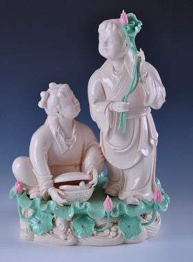 神像摆件陶瓷p佛像婚庆结婚礼品婚房夫妻和睦装饰家居客