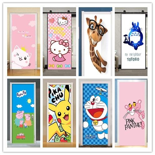 佩奇墙门木门翻新门纸自粘创意玻璃衣橱卧室旧门翻新防水,淘宝优惠券,粉丝福利购,淘宝优惠卷