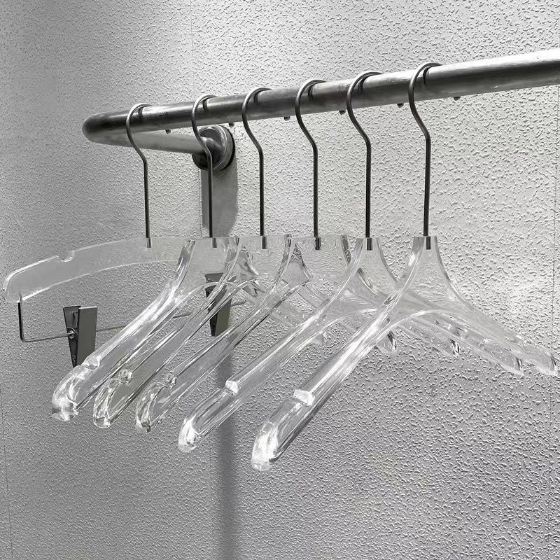 透明衣架ins仿亚克力衣服挂服装店水晶衣服架女装童装男装衣撑子 - 图1