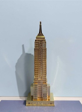 纽约帝国大厦金属建筑立体模型摆件工艺品礼物家居装饰旅游纪念品