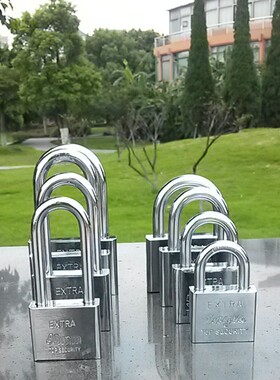 通开挂锁月牙铜芯通开同开互开挂锁防盗防撬仿不锈钢大门挂锁锁头