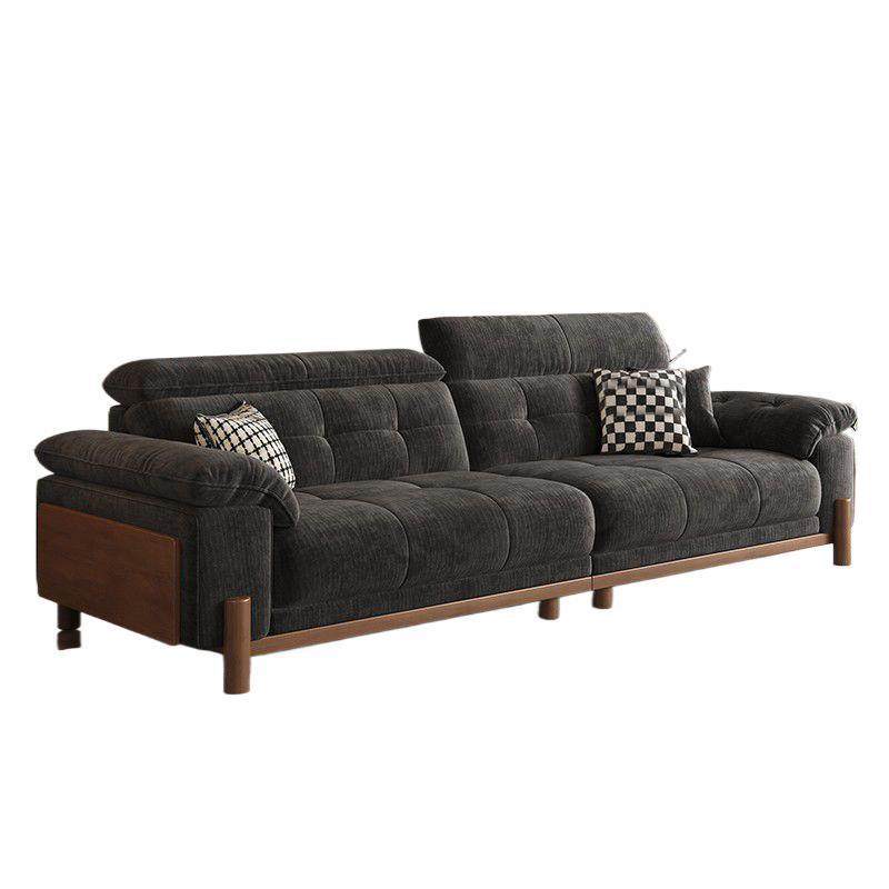 森彧奶油中古风实木枫颂布艺沙发小户型客厅简约雪尼尔可拆洗沙发,淘宝优惠券,粉丝福利购,淘宝优惠卷