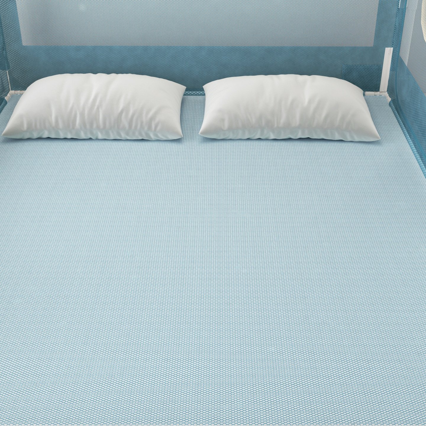 2025新款A类婴儿防摔蚊帐家用卧室儿童纹帐围栏二合一全底防掉床,淘宝优惠券,粉丝福利购,淘宝优惠卷