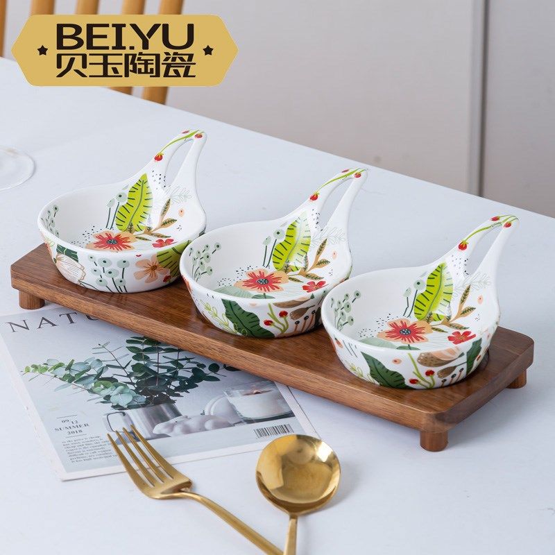 贝玉陶瓷味碟七彩云花小碟子家用酱油醋调味碟火锅蘸料调料碗小菜,淘宝优惠券,粉丝福利购,淘宝优惠卷