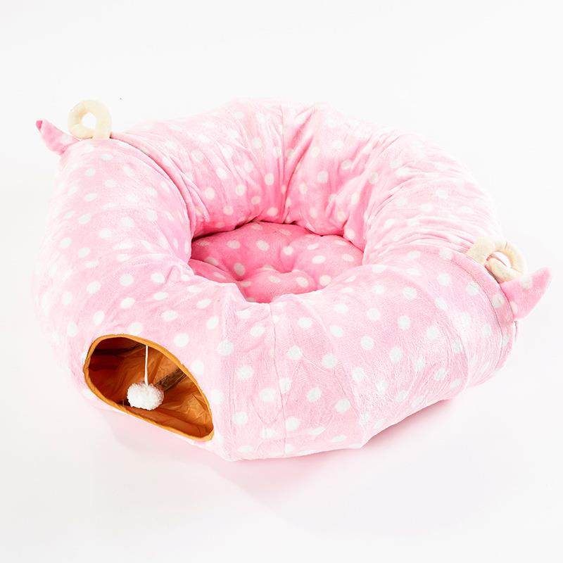 宠物保暖毛绒小窝宠物窝带隧道猫窝保暖宠物用品狗床宠物床宠物垫,淘宝优惠券,粉丝福利购,淘宝优惠卷