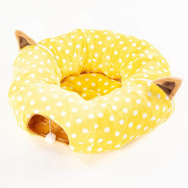 宠物保暖毛绒小窝宠物窝带隧道猫窝保暖宠物用品狗床宠物床宠物垫,淘宝优惠券,粉丝福利购,淘宝优惠卷