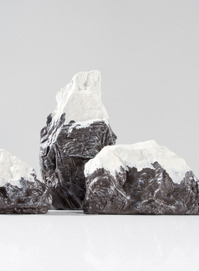 新假山石头抽象雪山造景雕塑样板间售楼处酒店办公室装饰