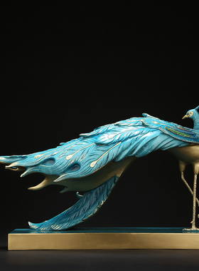 礼尚往来百彩归来铜雀屏客厅装饰招财工艺品业礼品