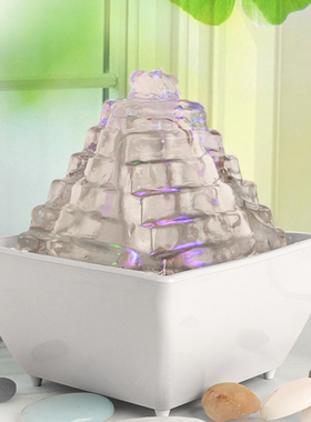 流水喷泉现代小型家居创意办公室装饰桌面女生生财礼品循环水摆件