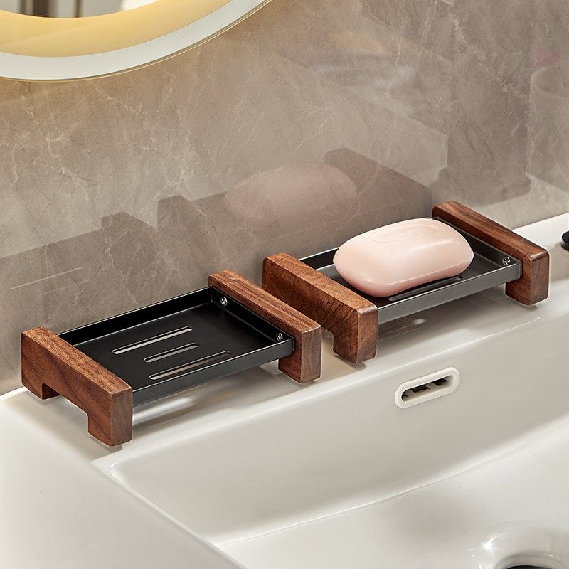 胡桃木肥皂盒家用卫生间台面沥水盒高档浴室洗手台香皂盒子肥皂碟,淘宝优惠券,粉丝福利购,淘宝优惠卷