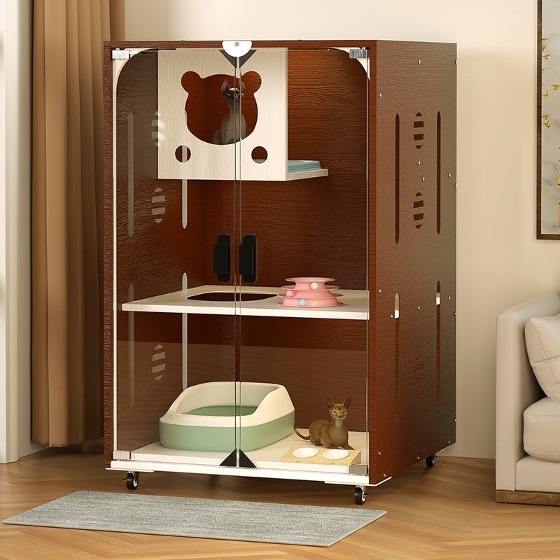 猫别墅家用猫笼子带厕所室内超大自由空间猫柜猫咪猫窝猫舍猫屋,淘宝优惠券,粉丝福利购,淘宝优惠卷