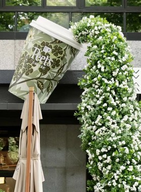 网红真咖啡杯模型大型雕塑打卡拍照奶茶杯店铺装饰门口大摆件