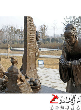 二十四孝文化姑乳不怠古代人物雕塑玻璃纤维孝道铜雕城市广场景观